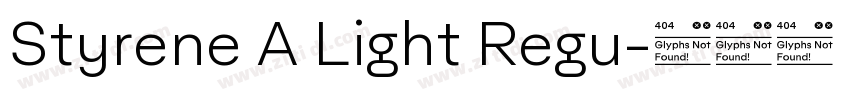 Styrene A Light Regu字体转换